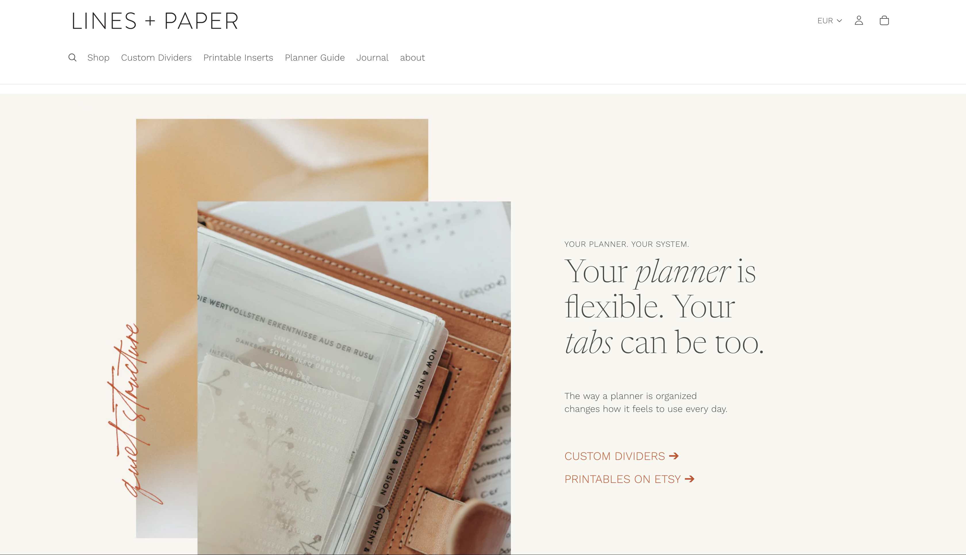 The new LINES+PAPER website is live